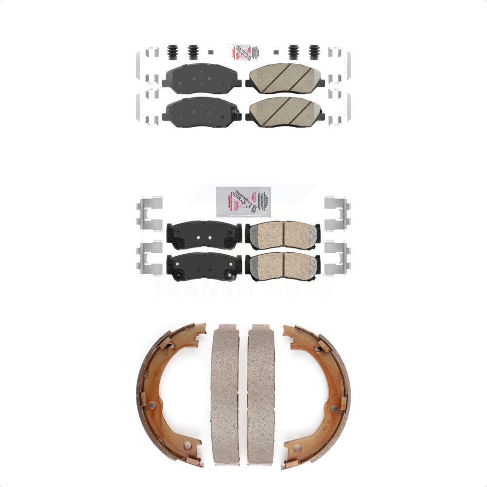 Ceramic Disc Brake Pads Front Rear Kit For 2007-2009 Hyundai Santa Fe
