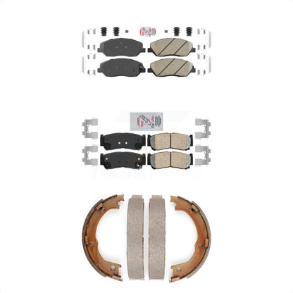 Ceramic Disc Brake Pads Front Rear Kit For 2007-2009 Hyundai Santa Fe