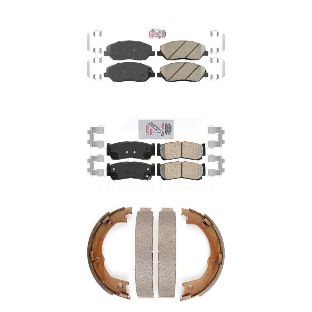 Ceramic Disc Brake Pads Front Rear Kit For 2007-2009 Hyundai Santa Fe