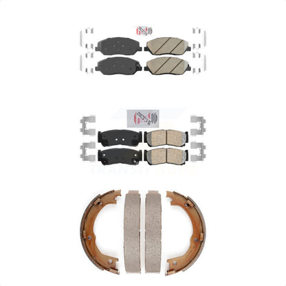 Ceramic Disc Brake Pads Front Rear Kit For 2007-2009 Hyundai Santa Fe