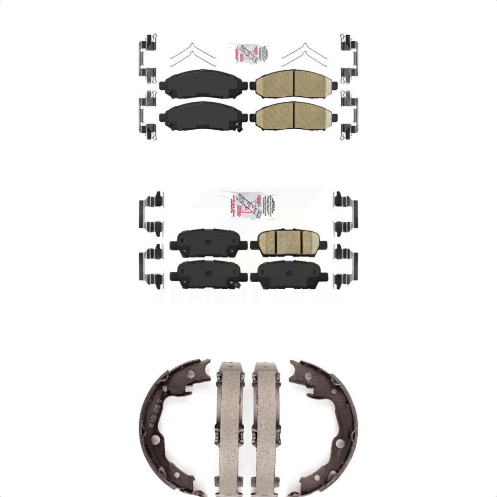 Ceramic Disc Brake Pads And Rear Parking Shoes Front Kit For