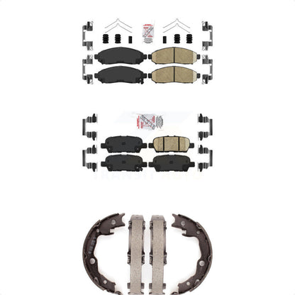 Ceramic Disc Brake Pads And Rear Parking Shoes Front Kit For