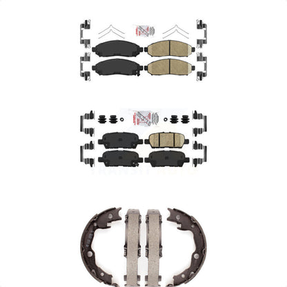 Ceramic Disc Brake Pads And Rear Parking Shoes Front Kit For