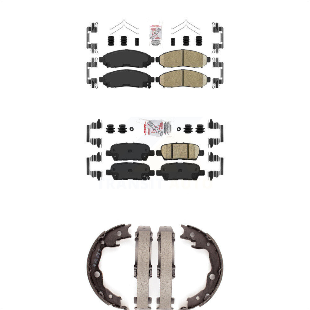 Ceramic Disc Brake Pads And Rear Parking Shoes Front Kit For