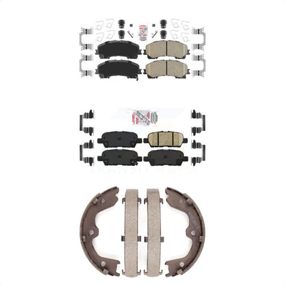 Ceramic Disc Brake Pads And Rear Parking Shoes Front Kit For