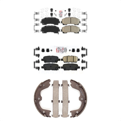 Ceramic Disc Brake Pads And Rear Parking Shoes Front Kit For