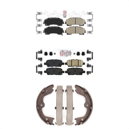 Ceramic Disc Brake Pads And Rear Parking Shoes Front Kit For