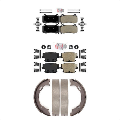 Semi-Metallic Ceramic Disc Brake Pads Front Rear Kit For Dodge Charger