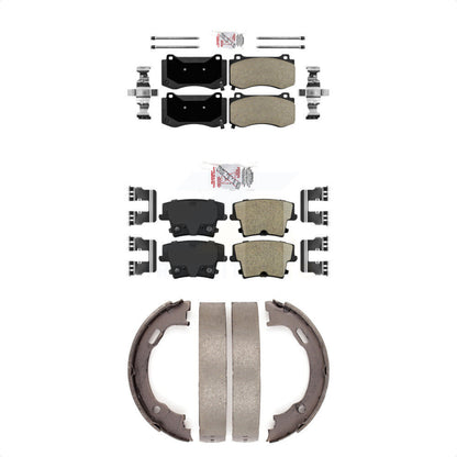 Semi-Metallic Ceramic Disc Brake Pads Front Rear Kit For Dodge Charger
