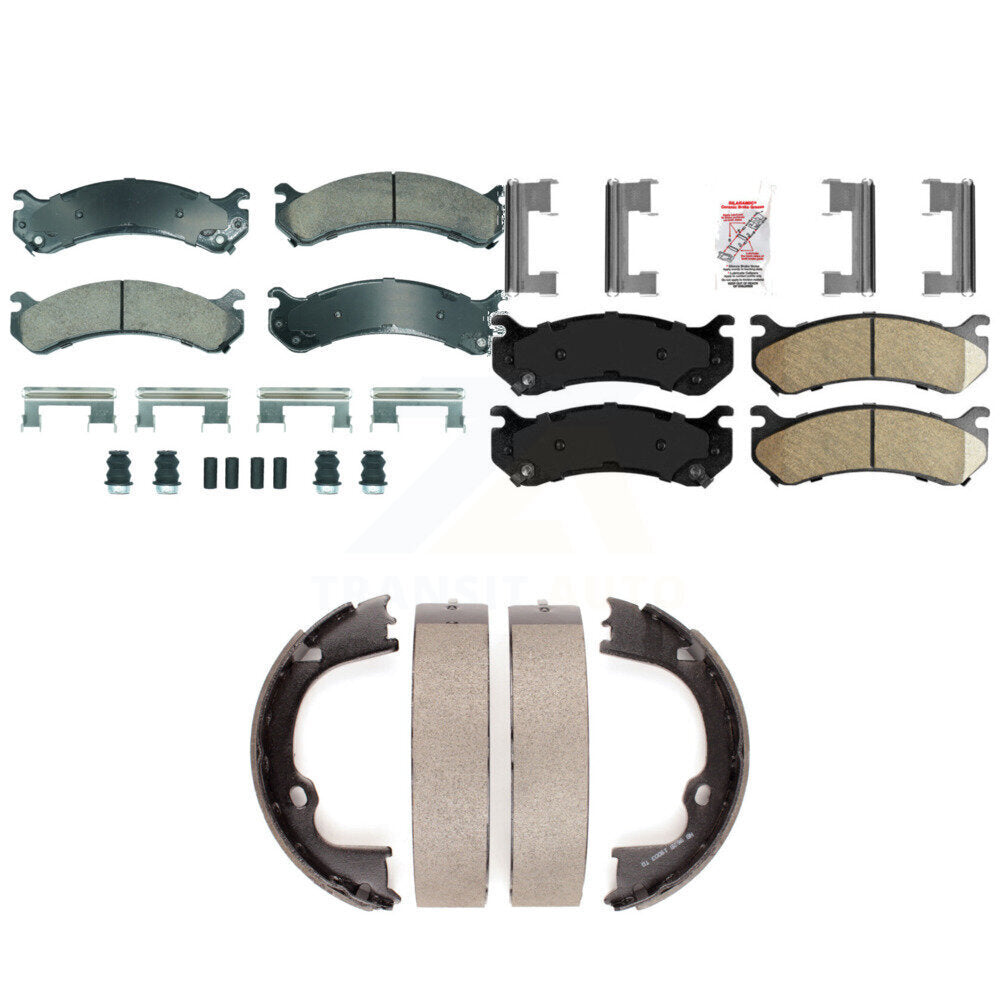 Ceramic Disc Brake Pads Front Rear Kit For GMC Chevrolet Silverado 2500 HD 3500