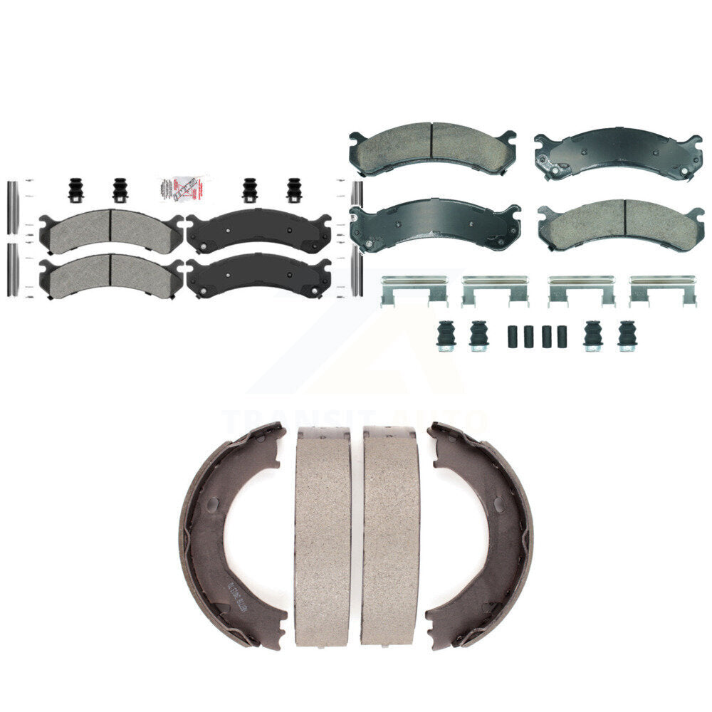Semi-Metallic Ceramic Disc Brake Pads Front Rear Kit For Chevrolet GMC Silverado