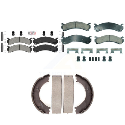 Semi-Metallic Ceramic Disc Brake Pads Front Rear Kit For Chevrolet GMC Silverado