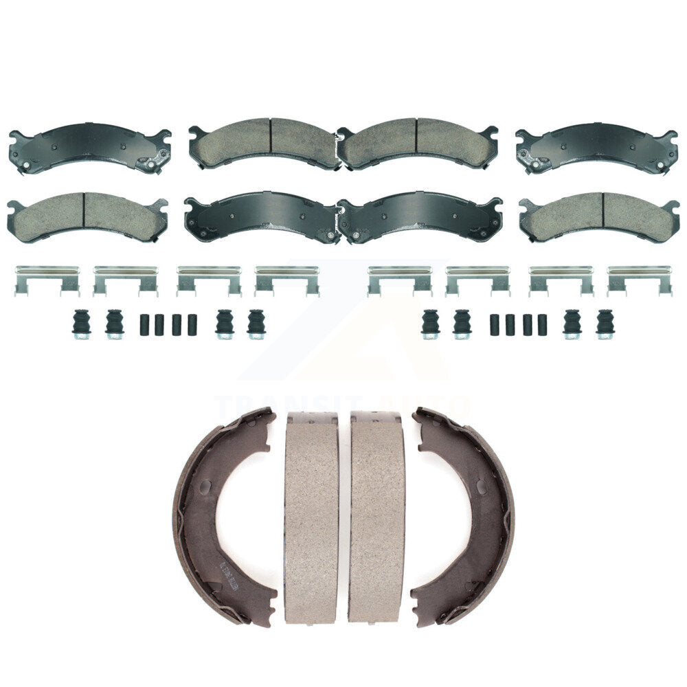 Ceramic Disc Brake Pads Front Rear Kit For Chevrolet GMC Silverado 3500 Sierra