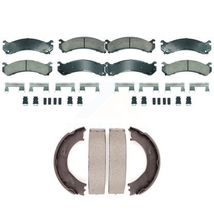 Ceramic Disc Brake Pads Front Rear Kit For Chevrolet GMC Silverado 3500 Sierra