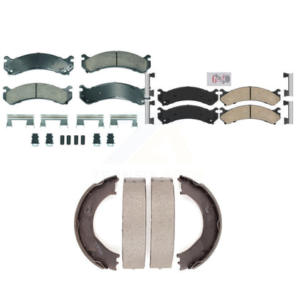 Ceramic Disc Brake Pads Front Rear Kit For Chevrolet GMC Silverado 3500 Sierra