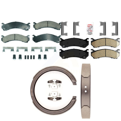 Ceramic Disc Brake Pads Front Rear Kit For GMC Chevrolet Sierra 2500 HD 1500 XL