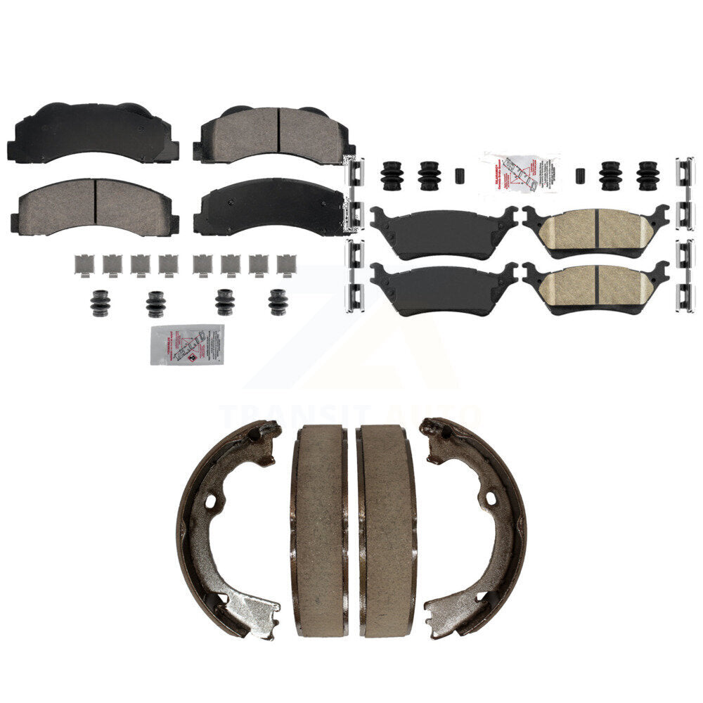 Ceramic Disc Brake Pads Front Rear Kit For Ford F-150