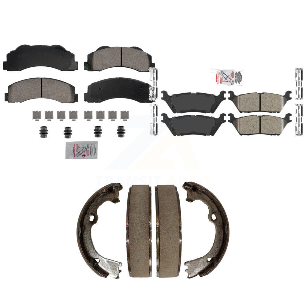 Ceramic Disc Brake Pads Front Rear Kit For Ford F-150