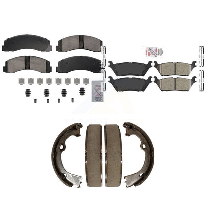 Ceramic Disc Brake Pads Front Rear Kit For Ford F-150