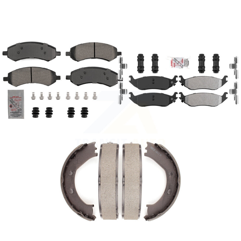 Semi-Metallic Disc Brake Pads Front Rear Kit For Dodge Ram 1500 Chrysler Aspen