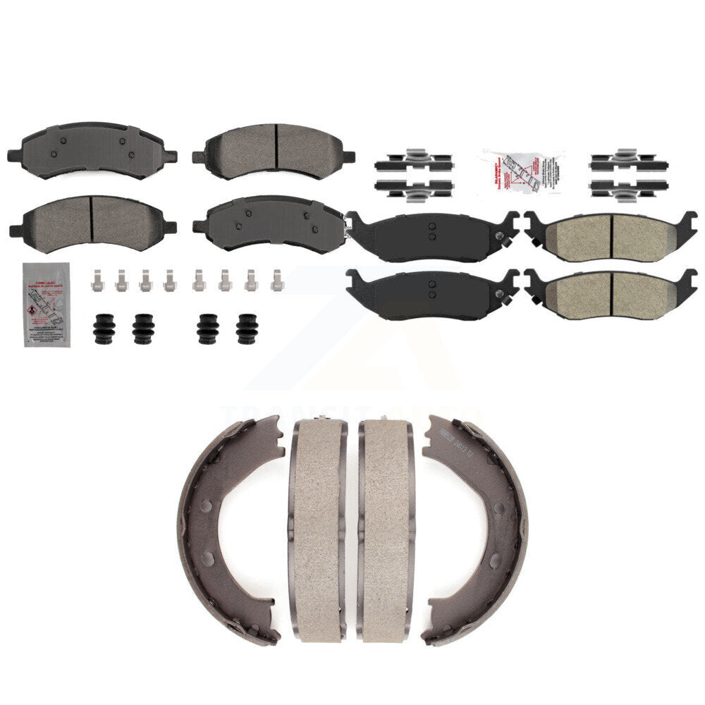 Semi-Metallic Disc Brake Pads Front Rear Kit For Dodge Ram 1500 Chrysler Aspen