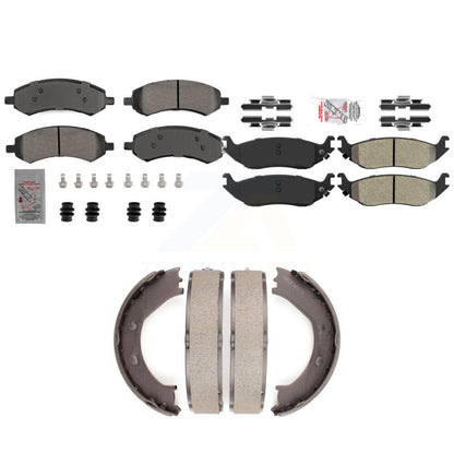 Semi-Metallic Disc Brake Pads Front Rear Kit For Dodge Ram 1500 Chrysler Aspen