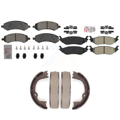 Semi-Metallic Disc Brake Pads Front Rear Kit For Ram 1500 Classic Dodge Chrysler