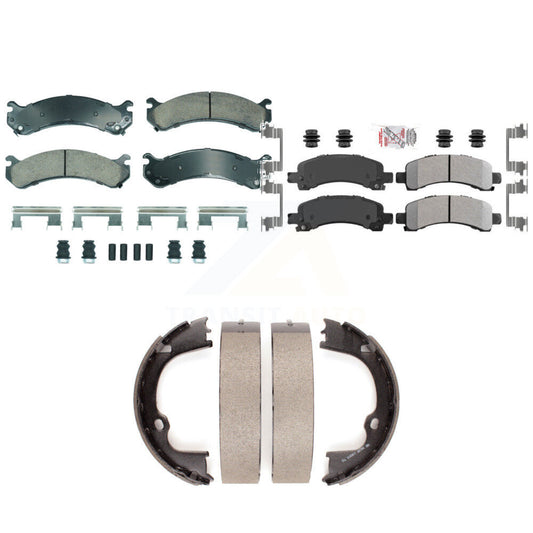 Ceramic Semi-Metallic Disc Brake Pads Front Rear Kit For Chevrolet GMC Savana
