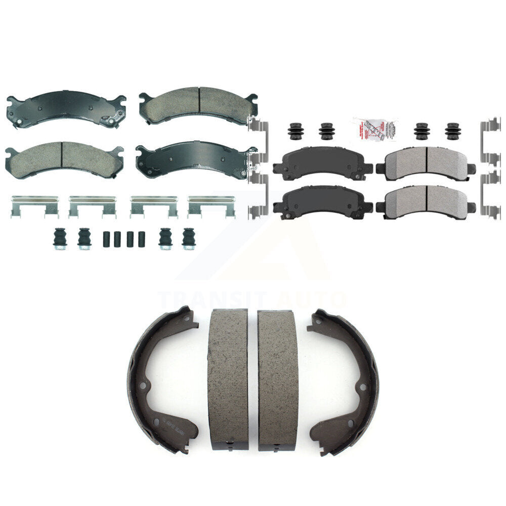 Ceramic Semi-Metallic Disc Brake Pads Front Rear Kit For GMC Savana 3500 Express