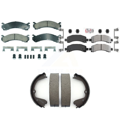 Ceramic Semi-Metallic Disc Brake Pads Front Rear Kit For GMC Savana 3500 Express