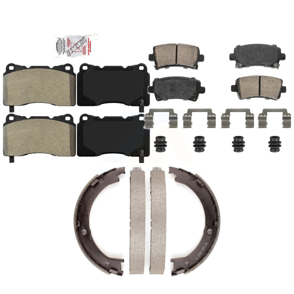 Semi-Metallic Ceramic Disc Brake Pads Front Rear Kit For Cadillac XTS