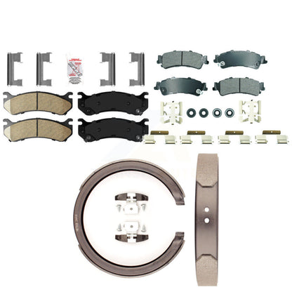 Ceramic Semi-Metallic Disc Brake Pads Front Rear Kit For Chevrolet GMC Silverado
