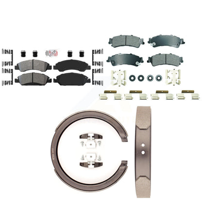 Semi-Metallic Disc Brake Pads Front Rear Kit For Chevrolet GMC Silverado 1500