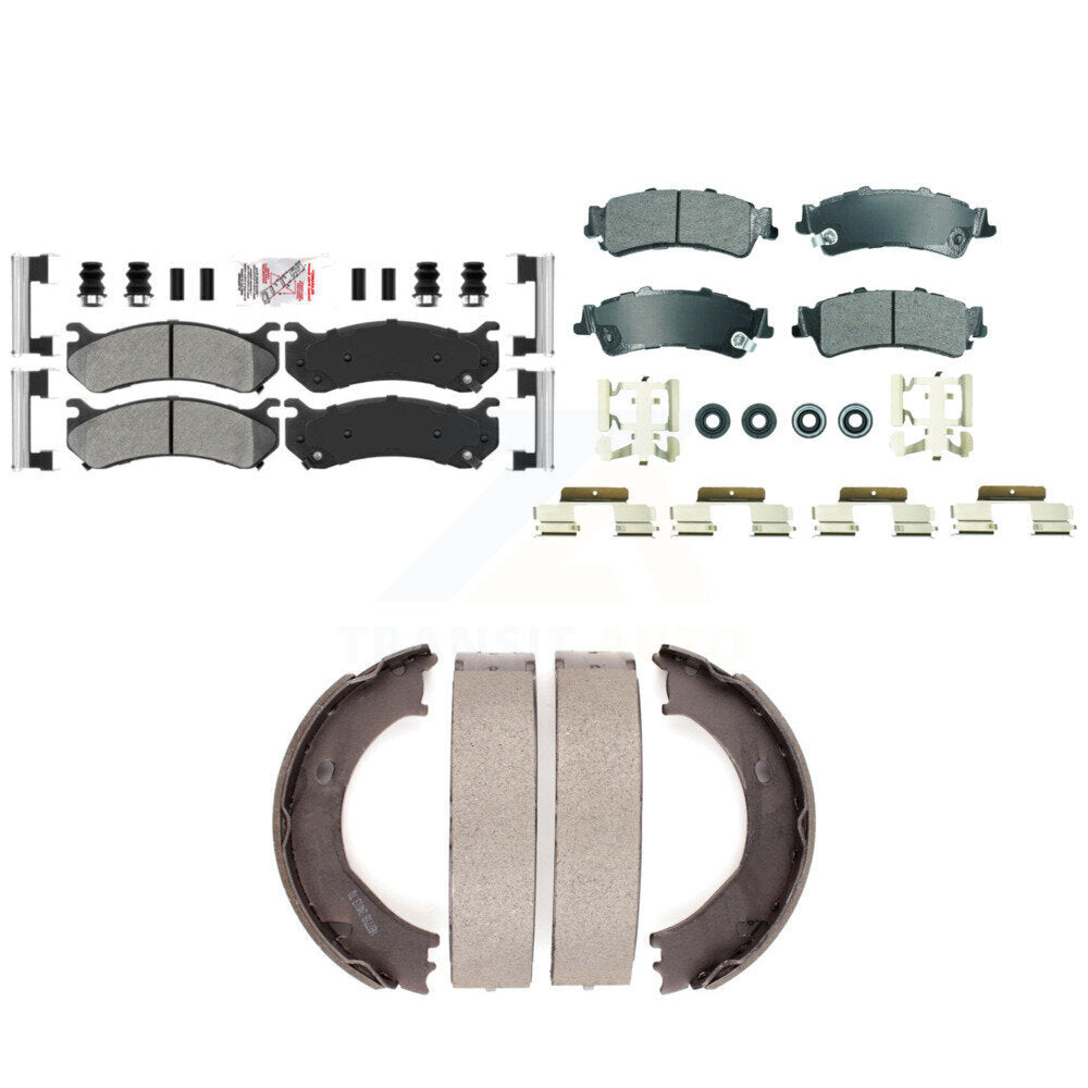 Semi-Metallic Disc Brake Pads Front Rear Kit For Chevrolet Silverado 1500 GMC