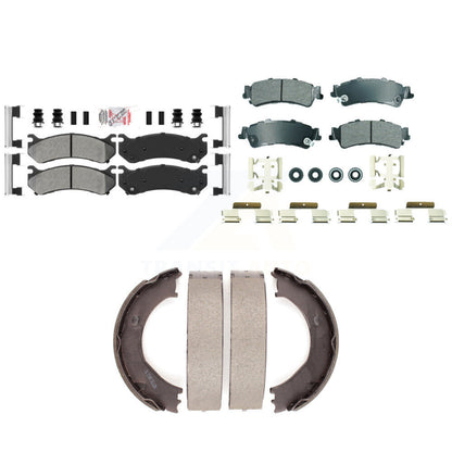 Semi-Metallic Disc Brake Pads Front Rear Kit For Chevrolet Silverado 1500 GMC