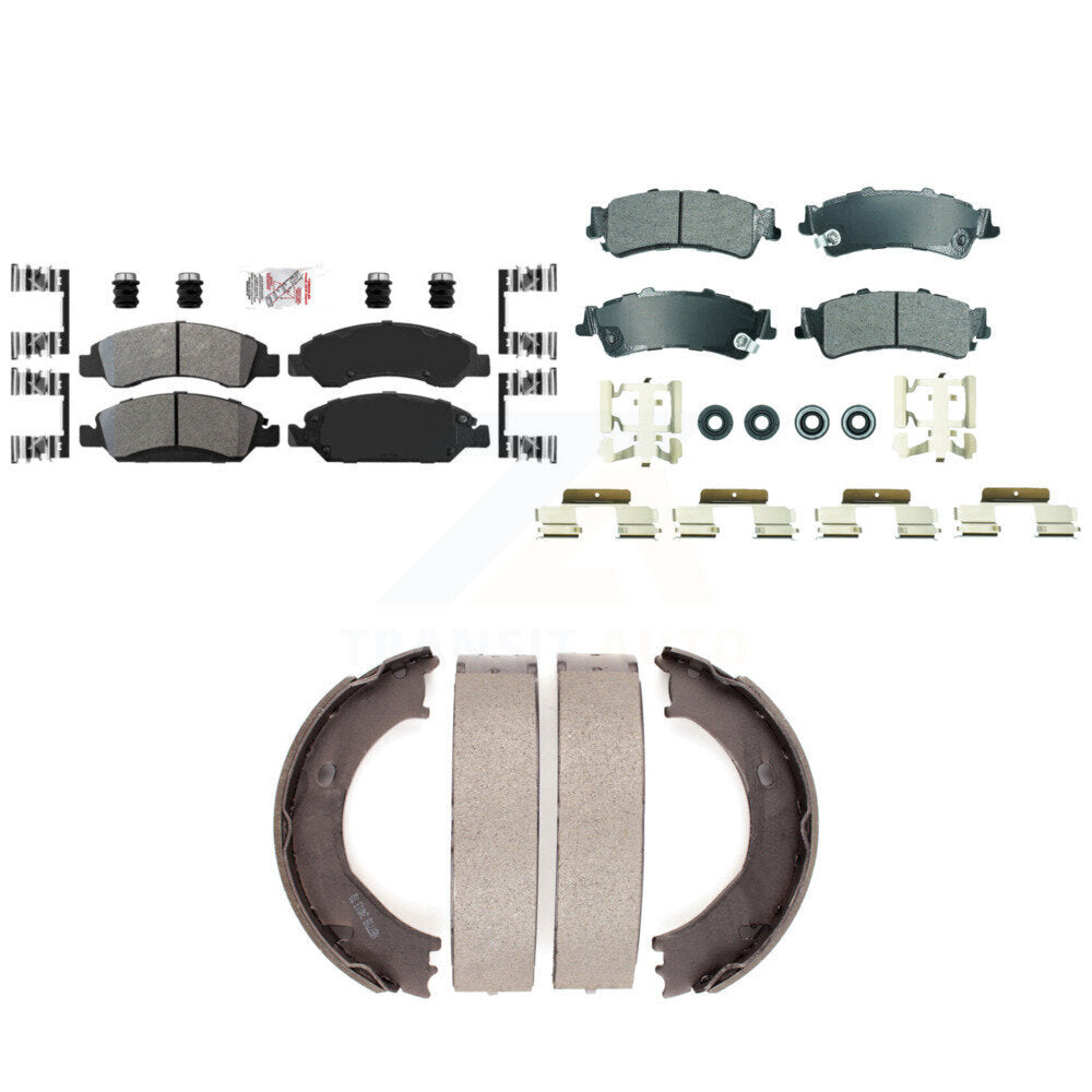 Semi-Metallic Disc Brake Pads Front Rear Kit For Chevrolet Silverado 1500 GMC