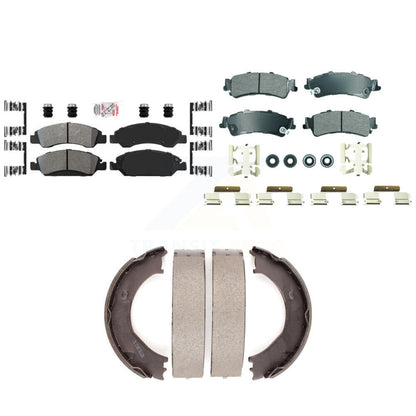 Semi-Metallic Disc Brake Pads Front Rear Kit For Chevrolet Silverado 1500 GMC