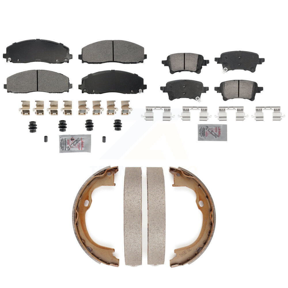 Semi-Metallic Ceramic Disc Brake Pads Front Rear Kit For Jeep Wrangler Gladiator