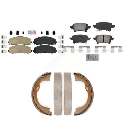 Ceramic Disc Brake Pads Front Rear Kit For Jeep Wrangler Gladiator