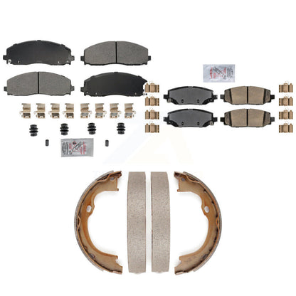 Semi-Metallic Ceramic Disc Brake Pads Front Rear Kit For Jeep Wrangler