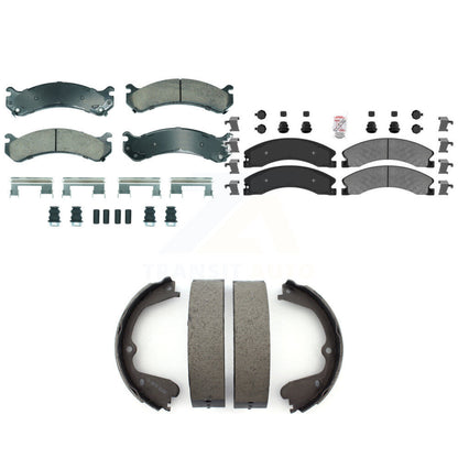 Ceramic Semi-Metallic Disc Brake Pads Front Rear Kit For Chevrolet Express 3500