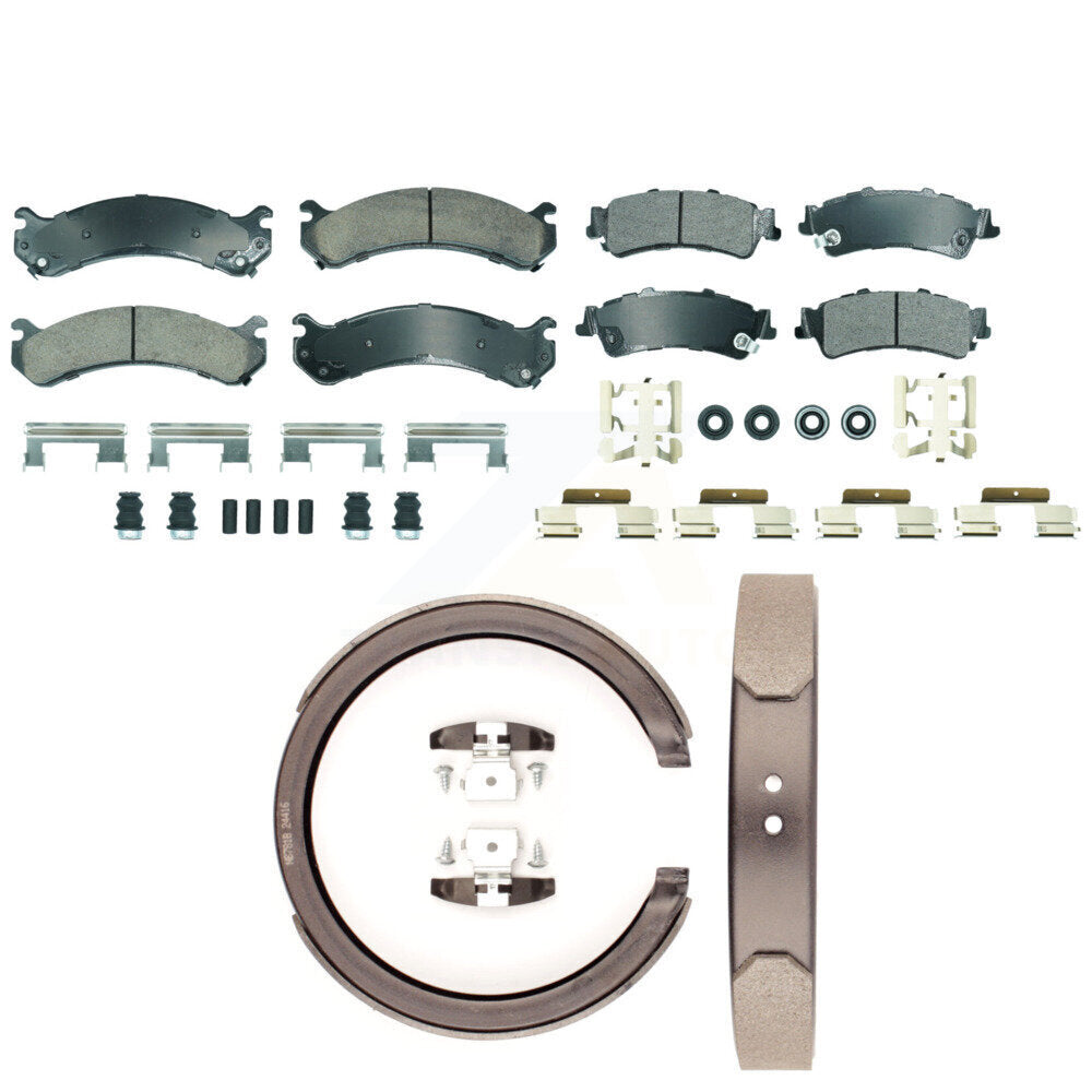 Ceramic Semi-Metallic Disc Brake Pads Front Rear Kit For Cadillac DTS DeVille