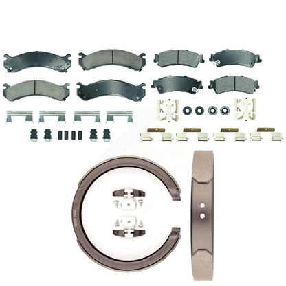 Ceramic Semi-Metallic Disc Brake Pads Front Rear Kit For Cadillac DTS DeVille