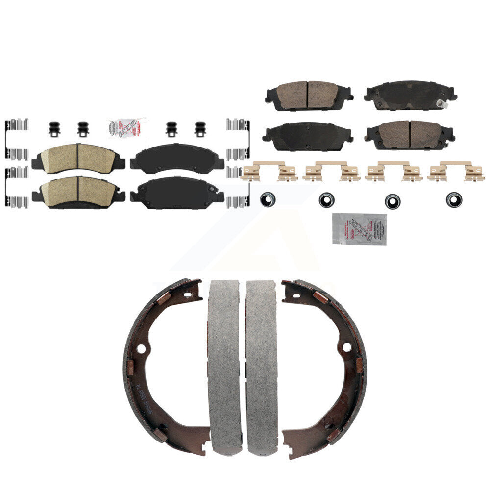 Ceramic Disc Brake Pads Front Rear Kit For GMC Chevrolet Sierra 1500 Silverado