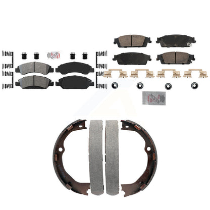 Semi-Metallic Ceramic Disc Brake Pads Front Rear Kit For GMC Chevrolet Sierra LD