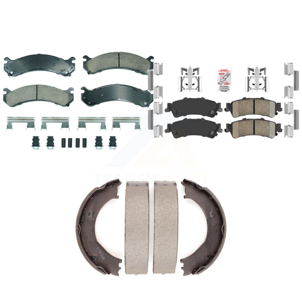 Ceramic Disc Brake Pads Front Rear Kit For 2001 GMC Sierra 3500