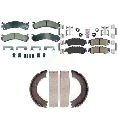 Ceramic Disc Brake Pads Front Rear Kit For 2001 GMC Sierra 3500