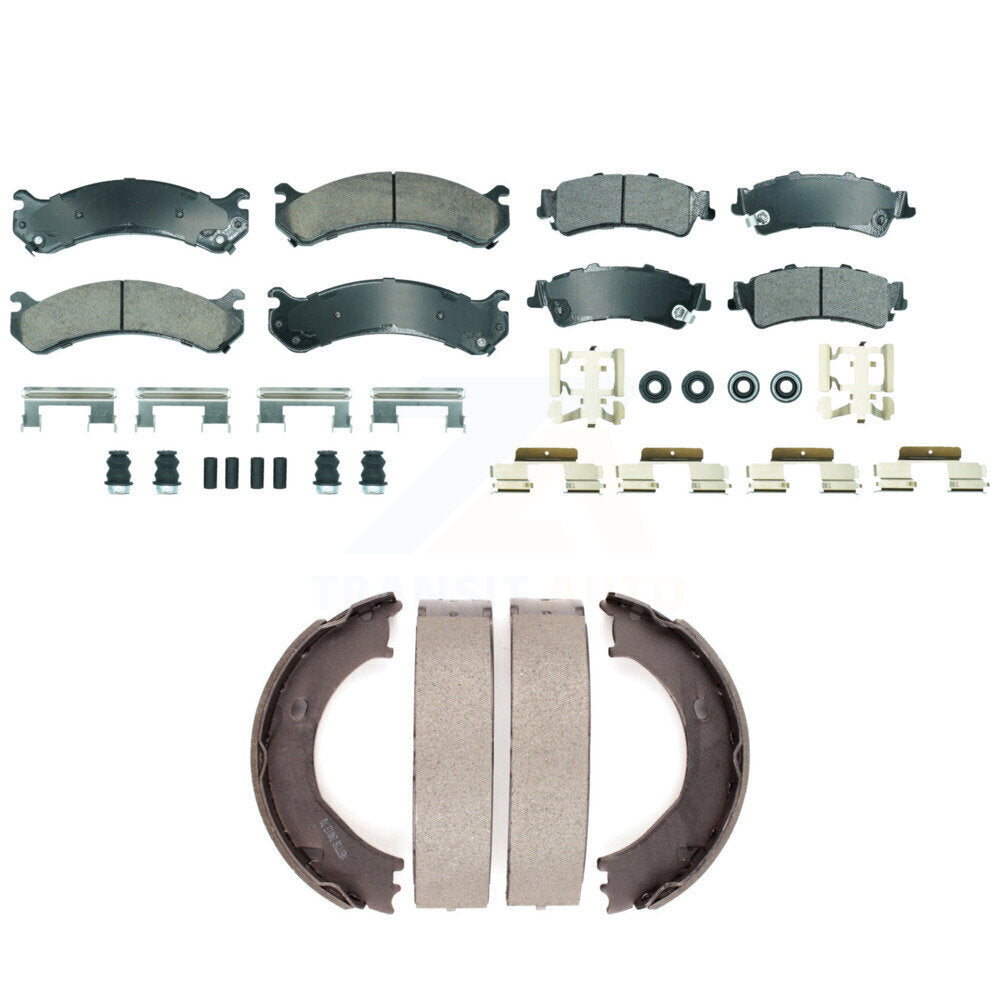 Ceramic Semi-Metallic Disc Brake Pads Front Rear Kit For 2001 GMC Sierra 3500