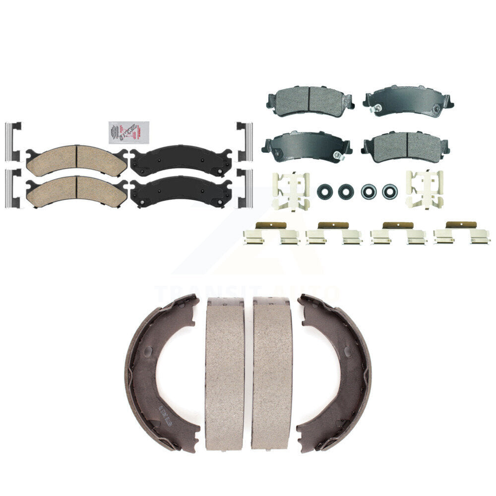 Ceramic Semi-Metallic Disc Brake Pads Front Rear Kit For 2001 GMC Sierra 3500