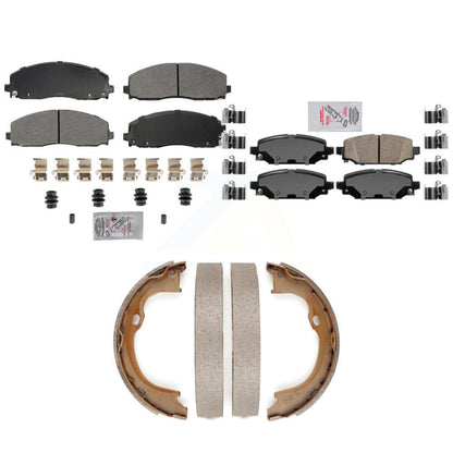 Semi-Metallic Ceramic Disc Brake Pads Front Rear Kit For Jeep Wrangler